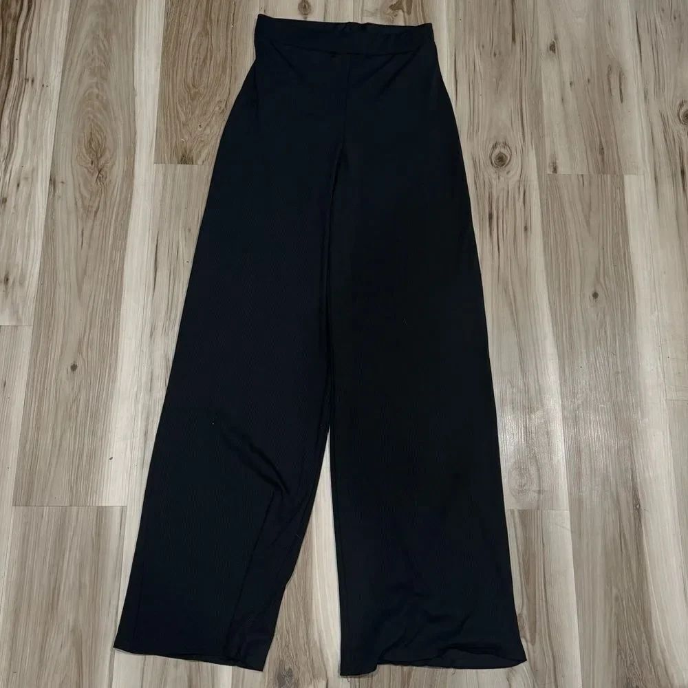 Nasty Gal Black Wide Leg Stretch Pants Women’s 6